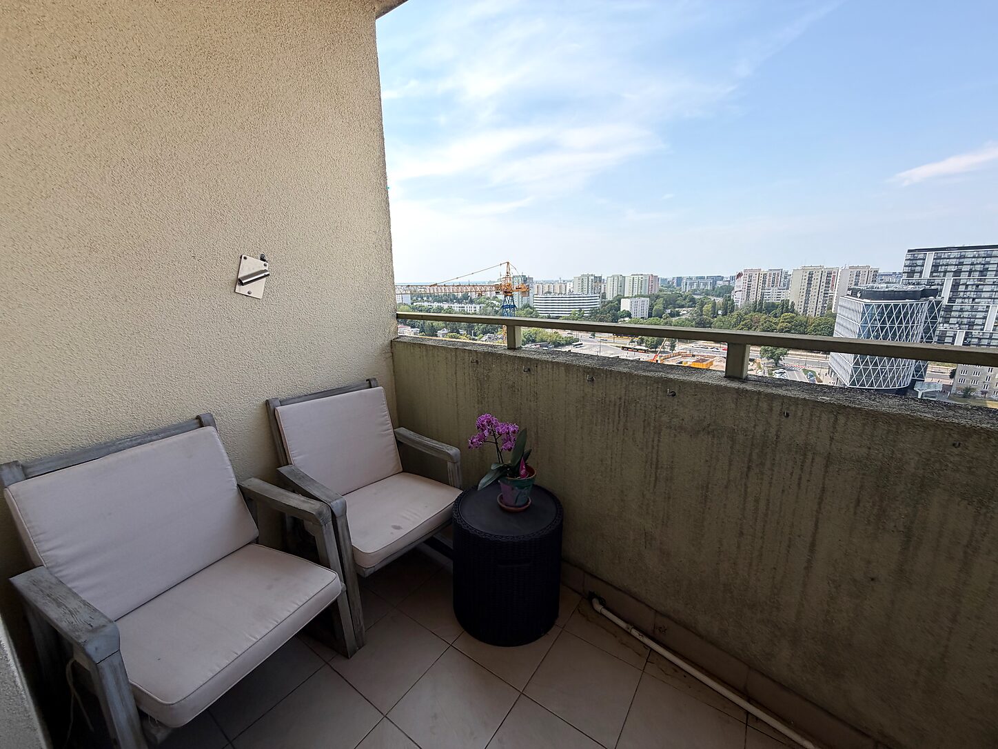 Balkon - fotele i widok